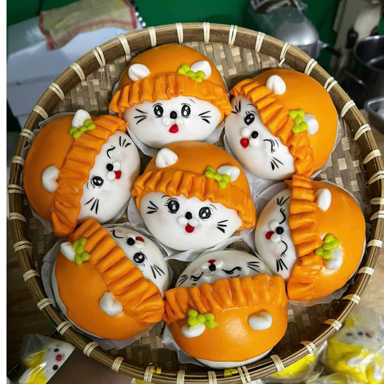 Bánh bao hình thú độc đáo, phong phú màu sắc cho người yêu thích orange