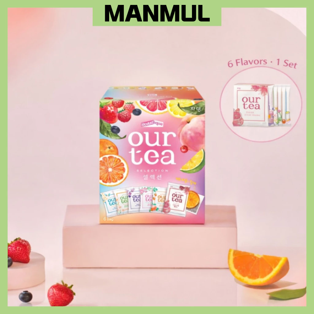 Bộ Quà Tặng JARDIN OurTea (6 Hương Vị) | Trái Cây Sấy Khô Thực Sự | Sức Khỏe Hàn Quốc