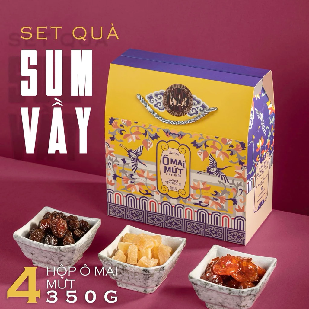 Bộ quà tặng Sum Vầy: Ô Mai Vạn Lợi – Sự lựa chọn tuyệt vời