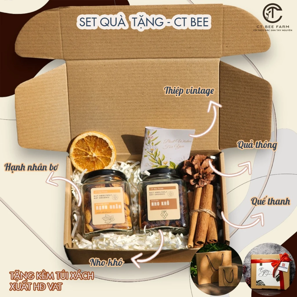 Hộp Quà 2 Món Hạt Dinh Dưỡng CTG362 – Quà tặng sự kiện và người yêu