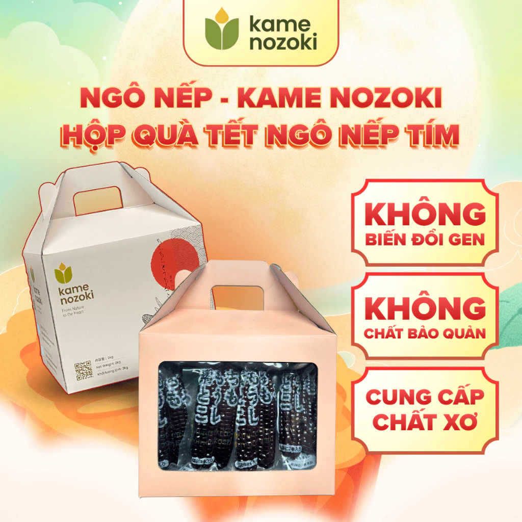 Hộp Quà Ngô Kame Nozoki Tím 2kg – Quà Tặng Cao Cấp Nhật – Sức Khỏe & Doanh Nghiệp