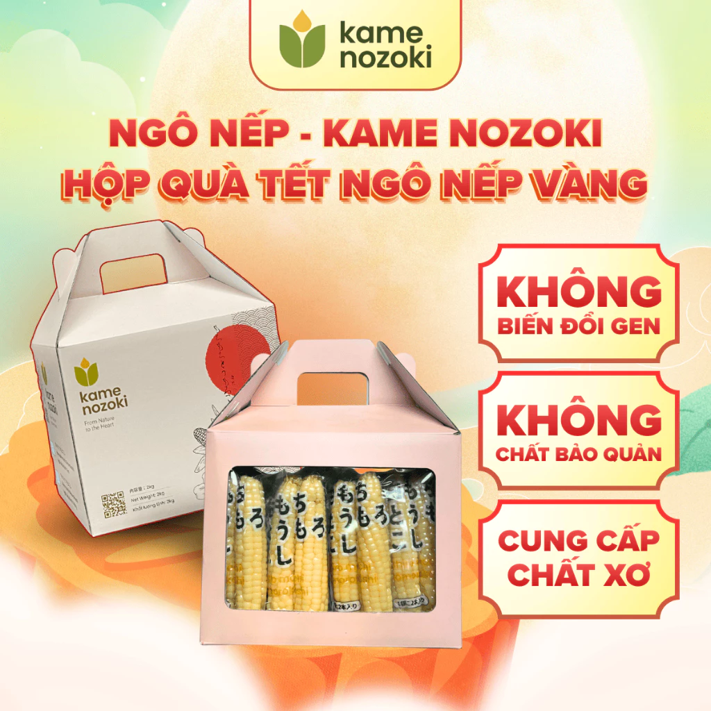 Hộp Quà Ngô Kame Nozoki Trắng 2kg – Quà Tặng Cao Cấp Nhật Bản – Sức Khỏe – Doanh Nghiệp