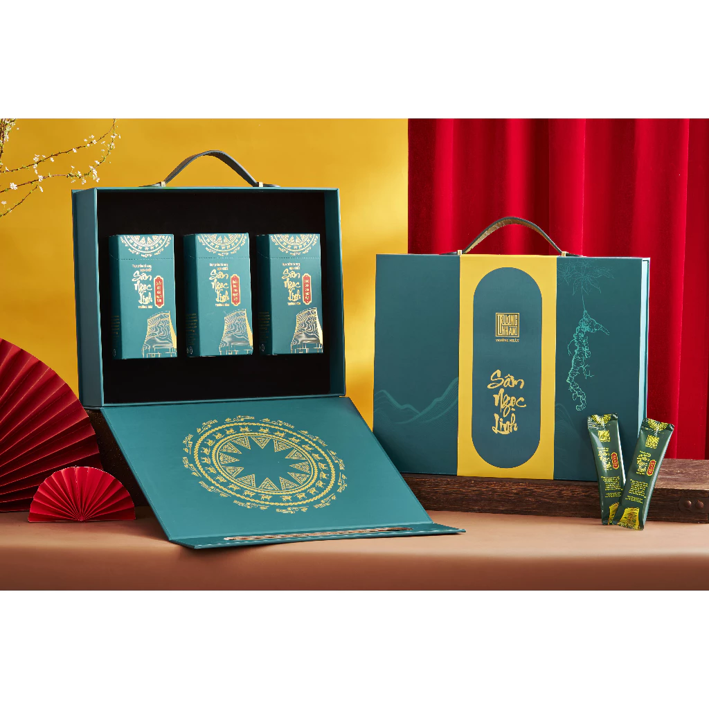 Hộp Quà Tết Sâm Ngọc Linh Trường Nhân với Quai da – Quà Doanh Nghiệp