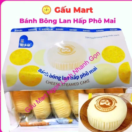 Mua Bánh Bông Lan AXIQUIN Gói 360g tại GấuMart: Bánh Waffle, Bông Lan Hấp Phô Mai