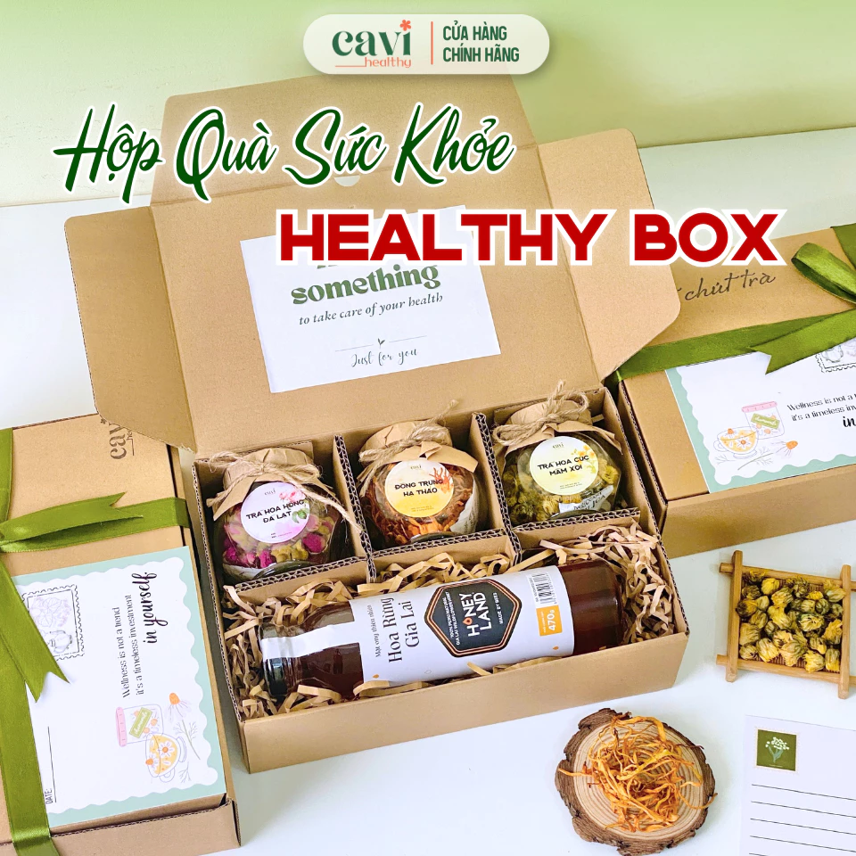 Quà Tặng Sức Khỏe: Hộp Quà Mật Ong HoneyLand và Trà Hoa Sấy Lạnh Healthy Box