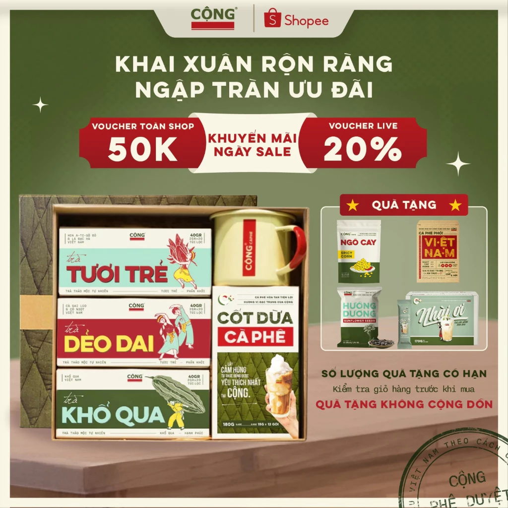 Quà tặng ý nghĩa 2026: Bộ set biếu tặng Cộng cà phê độc đáo