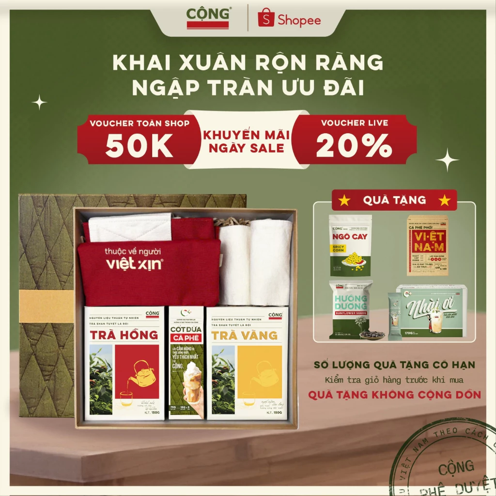 Quà Tết 2026 Cộng Cà Phê – Bộ quà ‘Người Việt Xịn’ độc đáo