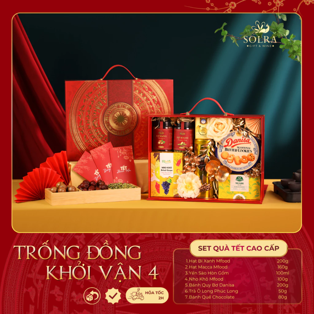 Set quà tặng Solragift 9 món ‘Trống Đồng Khởi Vận 4’ – Sang trọng, phù hợp gia đình